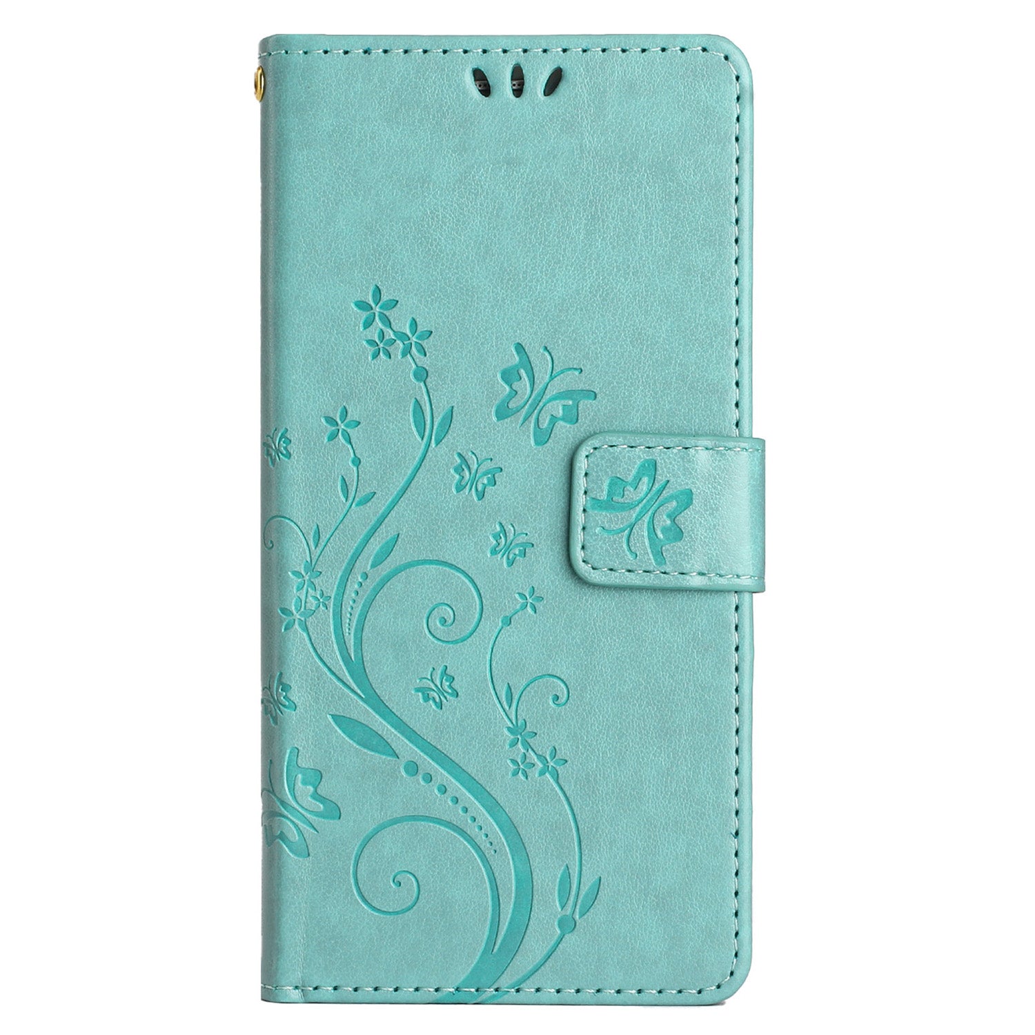 Uniqkart for Samsung Galaxy M14 5G Imprinted Butterflies PU Leather Phone Case Wallet Cover Stand with Strap - Baby Blue Uniqkart for Samsung Galaxy M14 5G Imprinted Butterflies PU Leather Phone Case Wallet Cover Stand with Strap - Baby Blue